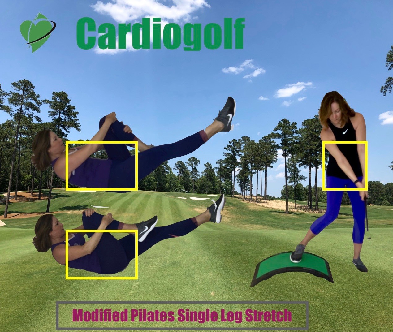 Cardiogolf Daily Dose-Pilates Modified Single Leg Stretch CardioGolf -  CardioGolf